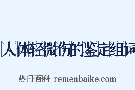 人体轻微伤的鉴定组词是什么意思的图片